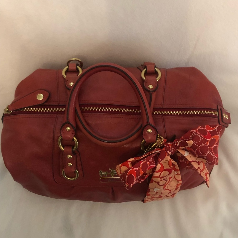 Coach Red Raspberry Purse - Picture 2 of 5